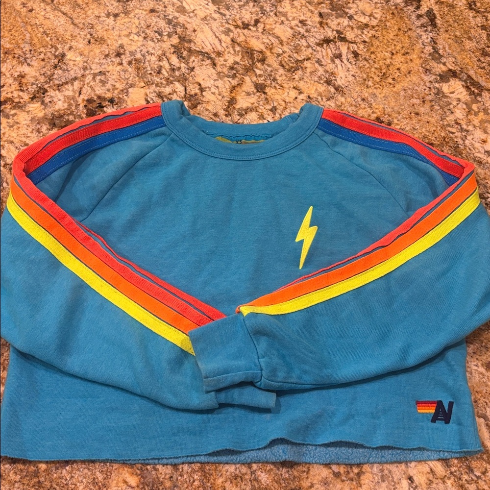 Aviator Nation Classic Cropped Crewneck Sweatshirt